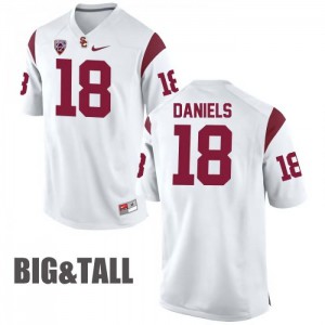 Mens USC Trojans #18 J. T. Daniels Cardinal Big & Tall Embroidery Jersey 669268-157