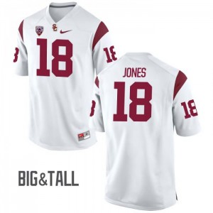 Mens USC Trojans #18 Jalen Jones White Big & Tall High School Jersey 953870-761