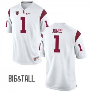 Mens USC #1 Jack Jones White Big & Tall Stitch Jerseys 347026-714