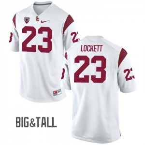 Mens USC Trojans #23 Jonathan Lockett White Big & Tall Football Jersey 677878-137