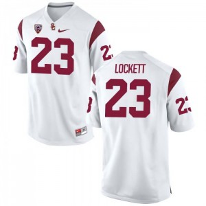 Men USC Trojans #23 Jonathan Lockett White Stitched Jersey 862824-845