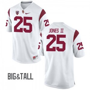 Men's Trojans #25 Ronald Jones II White Big & Tall Player Jerseys 203666-309