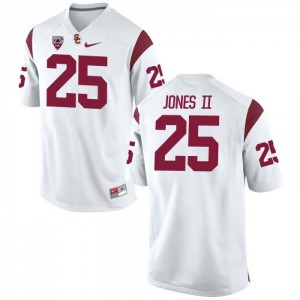 Men's Trojans #25 Ronald Jones II White Official Jerseys 530983-571
