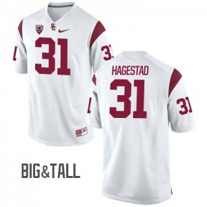 Mens Trojans #31 Richard Hagestad White Big & Tall NCAA Jerseys 296694-173