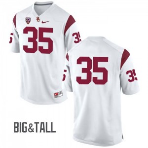 Mens Trojans #35 Cameron Smith White No Name Big & Tall Stitched Jersey 837217-788