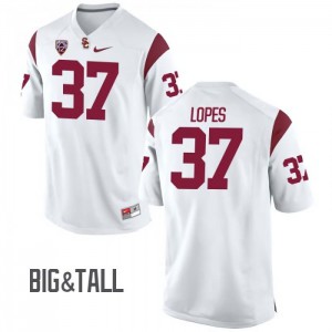 Men's Trojans #37 Matt Lopes White Big & Tall Stitched Jersey 960530-788