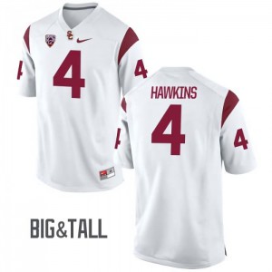 Men Trojans #4 Chris Hawkins White Big & Tall Stitch Jerseys 792525-862