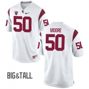 Men's Trojans #50 Grant Moore White Big & Tall Stitch Jersey 526528-575