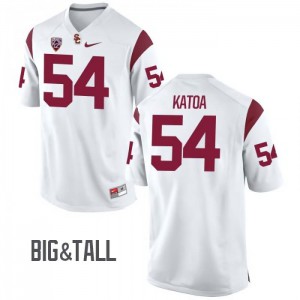 Mens USC #54 Tayler Katoa White Big & Tall College Jerseys 637031-688
