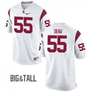 Men Trojans #55 Junior Seau White Big & Tall Embroidery Jerseys 864982-849