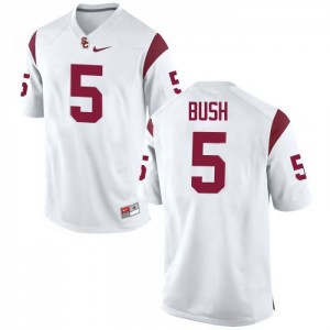 Men's Trojans #5 Reggie Bush White College Jerseys 709741-927