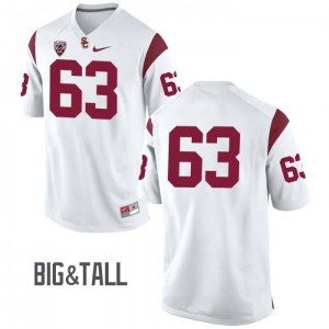 Men's USC #63 Roy Hemsley White No Name Big & Tall Embroidery Jerseys 750659-671