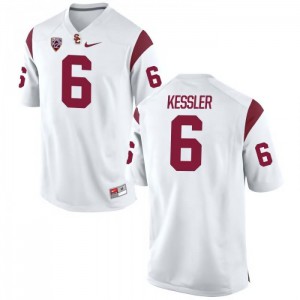Men's USC #6 Cody Kessler White College Jersey 557448-913
