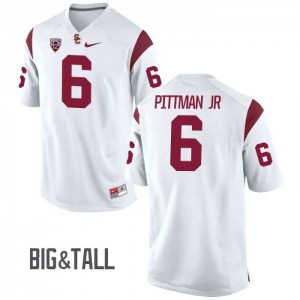 Men's USC #6 Michael Pittman Jr White Big & Tall Football Jersey 323254-368