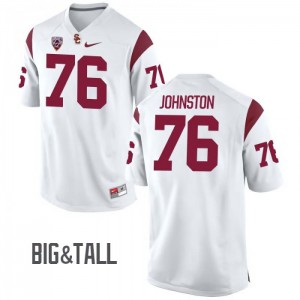 Men USC #76 Clayton Johnston White Big & Tall NCAA Jersey 426277-939
