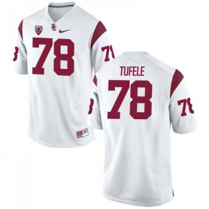 Men USC Trojans #78 Jay Tufele White Player Jersey 664704-467