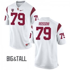 Men Trojans #79 Connor Rossow White Big & Tall NCAA Jersey 631574-181
