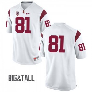 Mens USC #81 Trevon Sidney White No Name Big & Tall Official Jerseys 665136-749