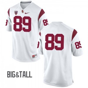 Mens USC Trojans #89 Austin Applebee White No Name Big & Tall Football Jersey 276329-523