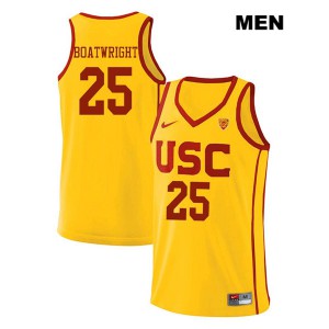 Men USC #25 Bennie Boatwright Yellow Stitched Jerseys 201577-836