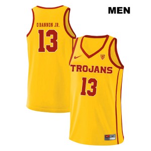 Men's Trojans #13 Charles O'Bannon Jr. Yellow style2 Stitched Jerseys 555194-802