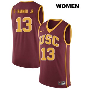 Womens USC #13 Charles O'Bannon Jr. Darkred NCAA Jerseys 781608-503