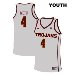 Youth USC Trojans #4 Chimezie Metu White College Jersey 470176-793