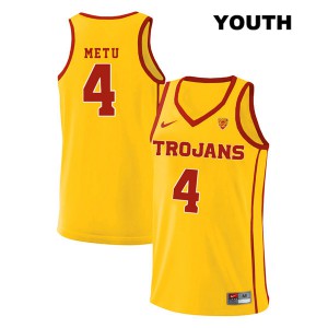 Youth Trojans #4 Chimezie Metu Yellow style2 High School Jersey 125665-884