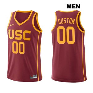 Men USC #00 Custom Darkred Player Jersey 882213-552