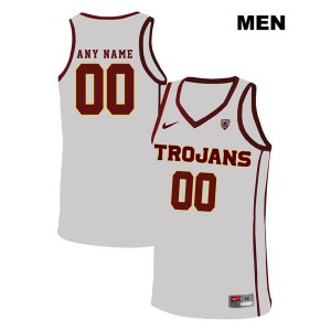Men's USC #00 Custom White High School Jersey 510546-789