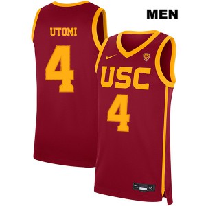 Men USC Trojans #4 Daniel Utomi Red Basketball Jersey 561477-730
