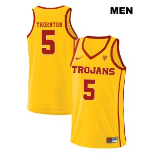 Men Trojans #5 Derryck Thornton Yellow style2 Alumni Jersey 519550-196