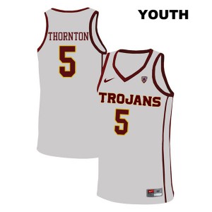 Youth Trojans #5 Derryck Thornton White Official Jersey 791583-675