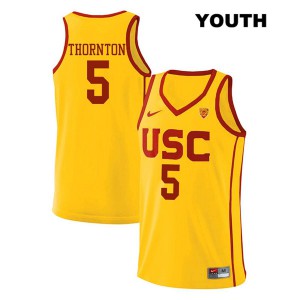 Youth USC #5 Derryck Thornton Yellow NCAA Jerseys 427641-882