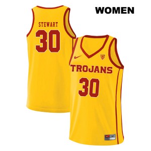 Women's USC #30 Elijah Stewart Yellow style2 Stitched Jerseys 741979-322