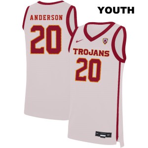 Youth USC #20 Ethan Anderson White Player Jerseys 431795-393