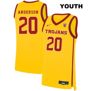 Youth USC #20 Ethan Anderson Yellow Player Jersey 831957-729