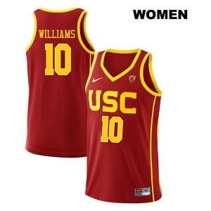 Womens USC #10 Gus Williams Red Official Jerseys 849815-896