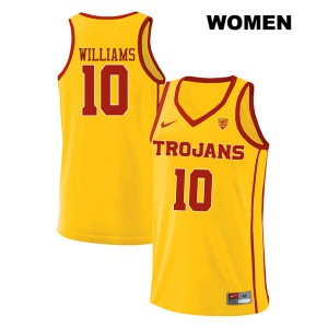 Womens USC #10 Gus Williams Yellow style2 Official Jerseys 517686-375