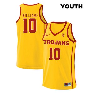 Youth USC #10 Gus Williams Yellow style2 Alumni Jersey 208336-865