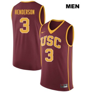 Men Trojans #3 Harrison Henderson Darkred NCAA Jerseys 334021-798