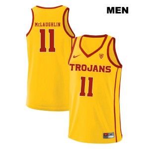 Men's USC #11 Jordan McLaughlin Yellow style2 NCAA Jerseys 579334-526