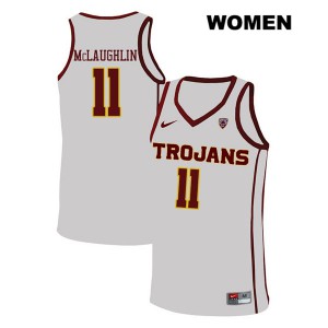 Women's USC #11 Jordan McLaughlin White College Jersey 844810-754