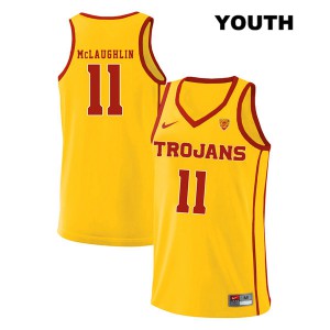 Youth Trojans #11 Jordan McLaughlin Yellow style2 University Jerseys 939787-304