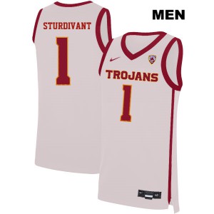 Men USC Trojans #1 Kyle Sturdivant White Official Jerseys 441832-667