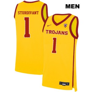 Men USC Trojans #1 Kyle Sturdivant Yellow Official Jersey 953105-112