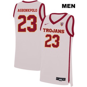 Men USC Trojans #23 Max Agbonkpolo White University Jersey 564482-640