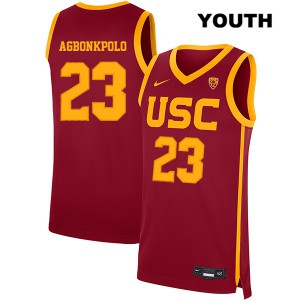 Youth USC #23 Max Agbonkpolo Red Basketball Jerseys 924632-783