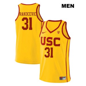 Men USC #31 Nick Rakocevic Yellow Player Jerseys 977597-964