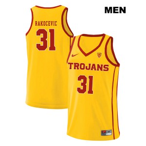 Men's Trojans #31 Nick Rakocevic Yellow style2 Stitch Jersey 525024-368